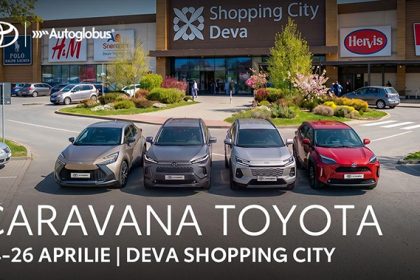 Caravana Toyota Autoglobus sosete la Shopping City Deva