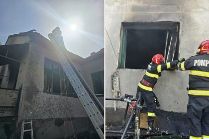 Echipaje de pompieri din Sectia Brad au intervenit in acesta dupa amiaza pentru a stinge un incendiu izbucnit la o locuinta din satul Taratel care face parte din municipiul Brad
