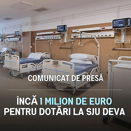 Inc un milion de euro pentru echipamente la Spitalul Judetean de Urgenta Deva