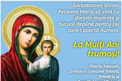 FELICITARE CU OCAZIA SFINTEI MARIA