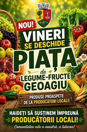 Se deschide Piata de legume si fructe in Geoagiu